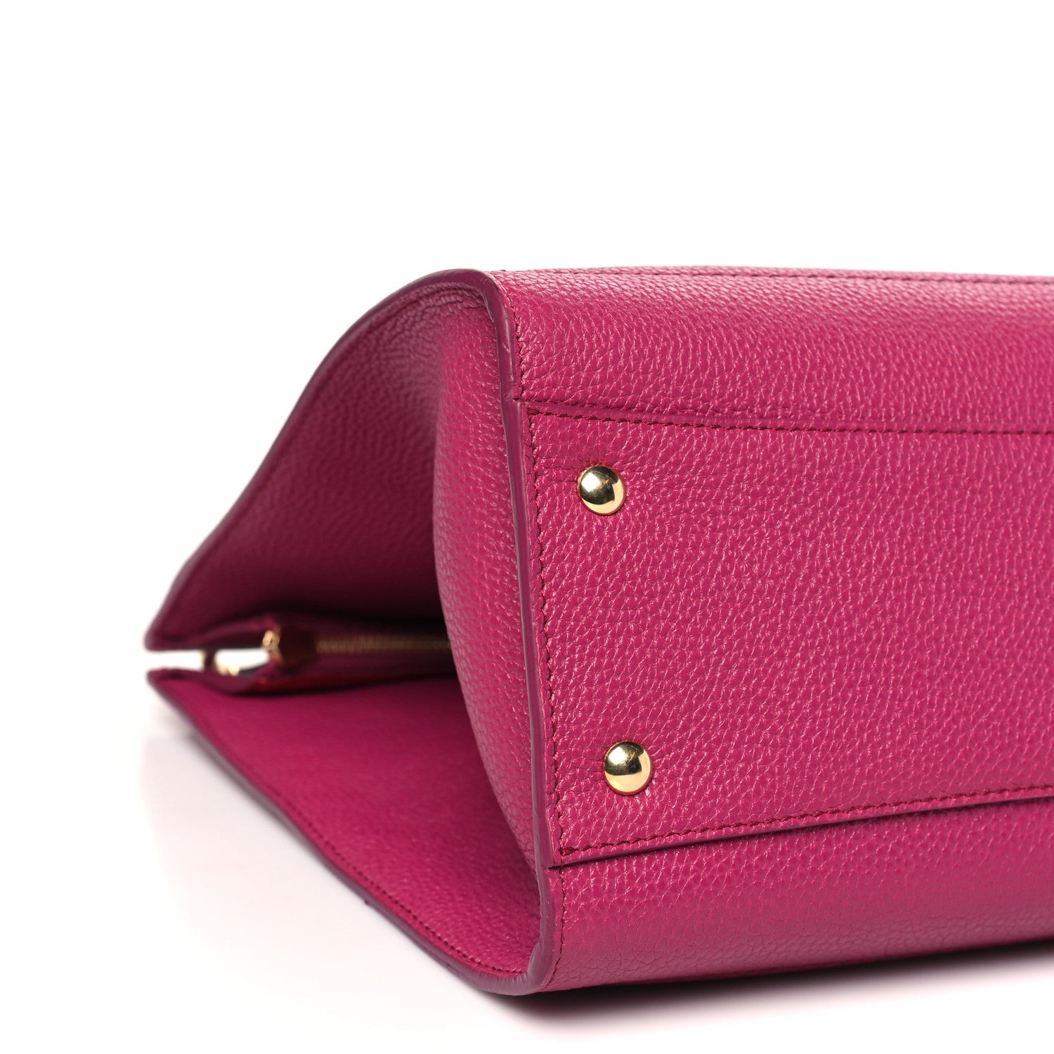 Salvatore Ferragamo Calfskin Double Handle Medium Amy Tote Sangria Pamplona 8 of 11