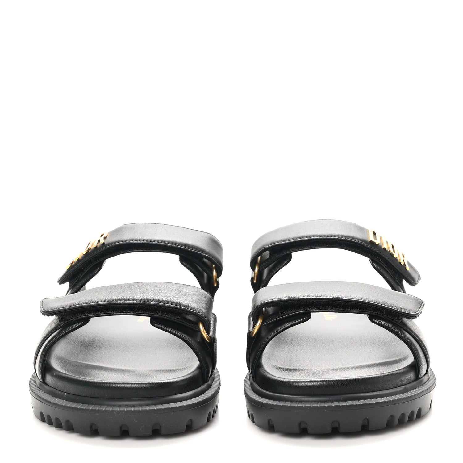 Christian Dior Lambskin Dioract 10mm Slide Sandals 38.5 Black 3 of 9