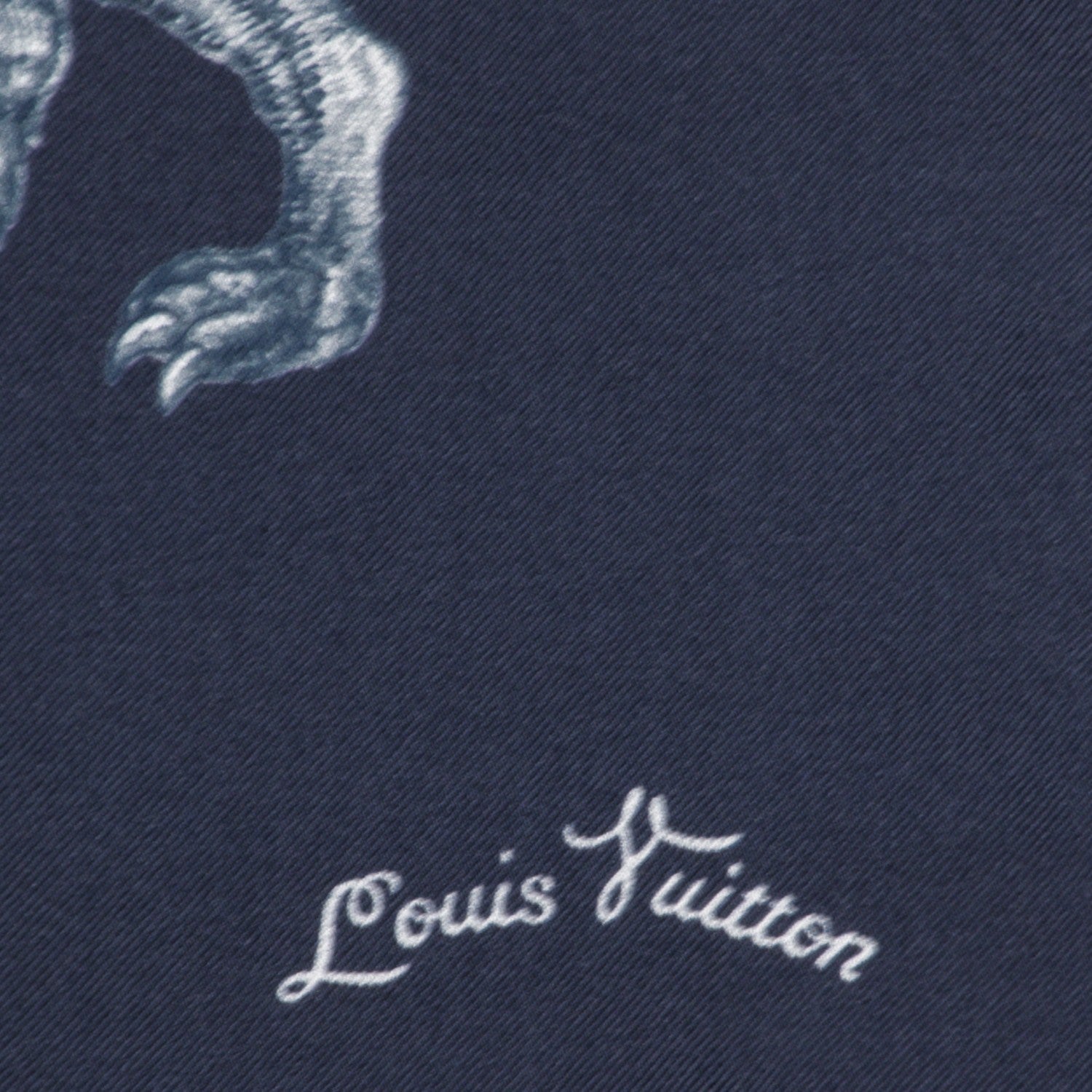 Louis Vuitton Silk Chapman Allover Pocket Square Encre 3 of 5