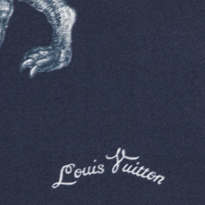 Louis Vuitton Silk Chapman Allover Pocket Square Encre 3 of 5