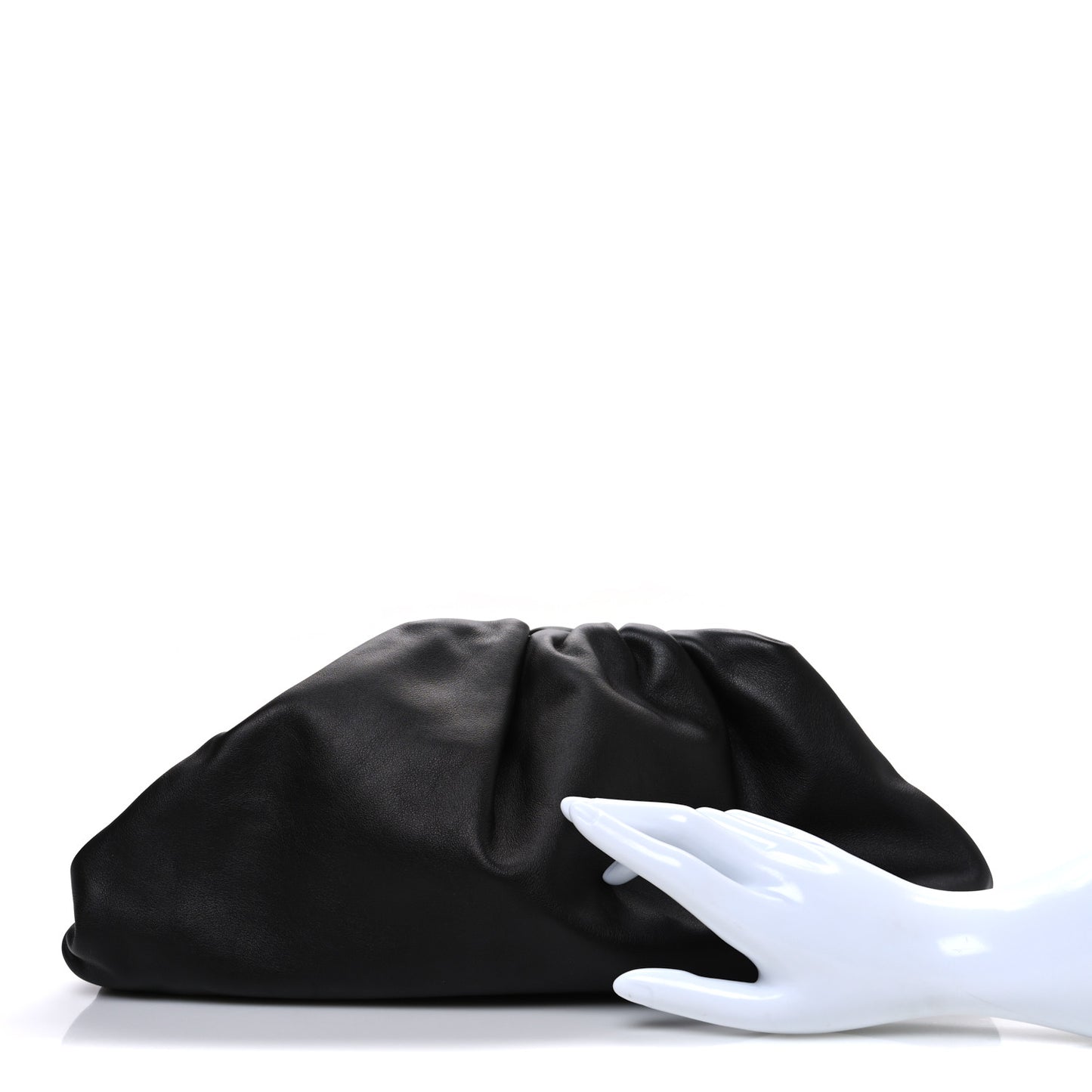 Smooth Butter Calf The Pouch Oversized Clutch Black