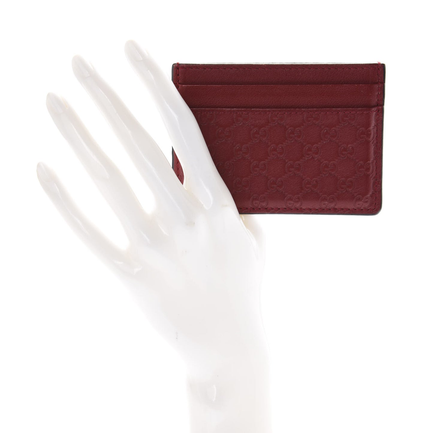 Guccissima Card Holder Hibiscus Red