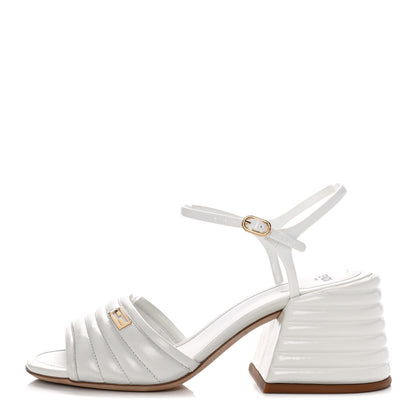 Fendi Calfskin Promenade Slingback Sandals 36.5 White 1 of 15