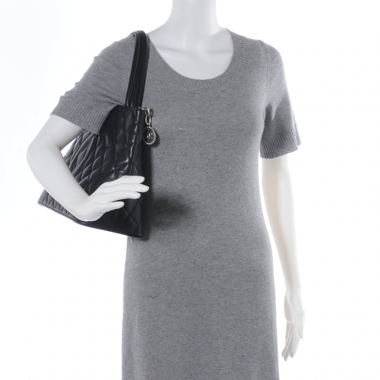 Caviar Medallion Tote Black