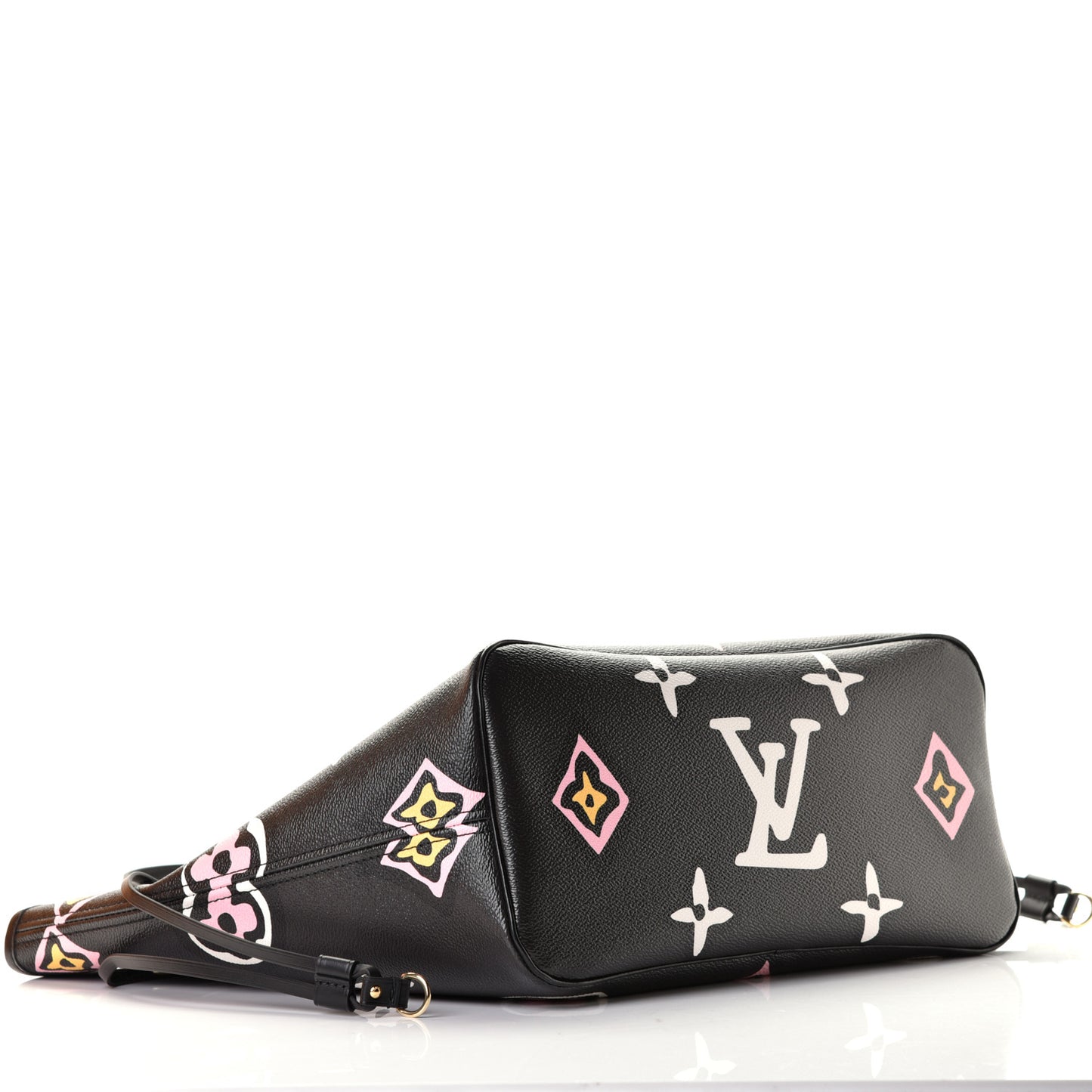 Monogram Giant Wild At Heart Neverfull MM Black