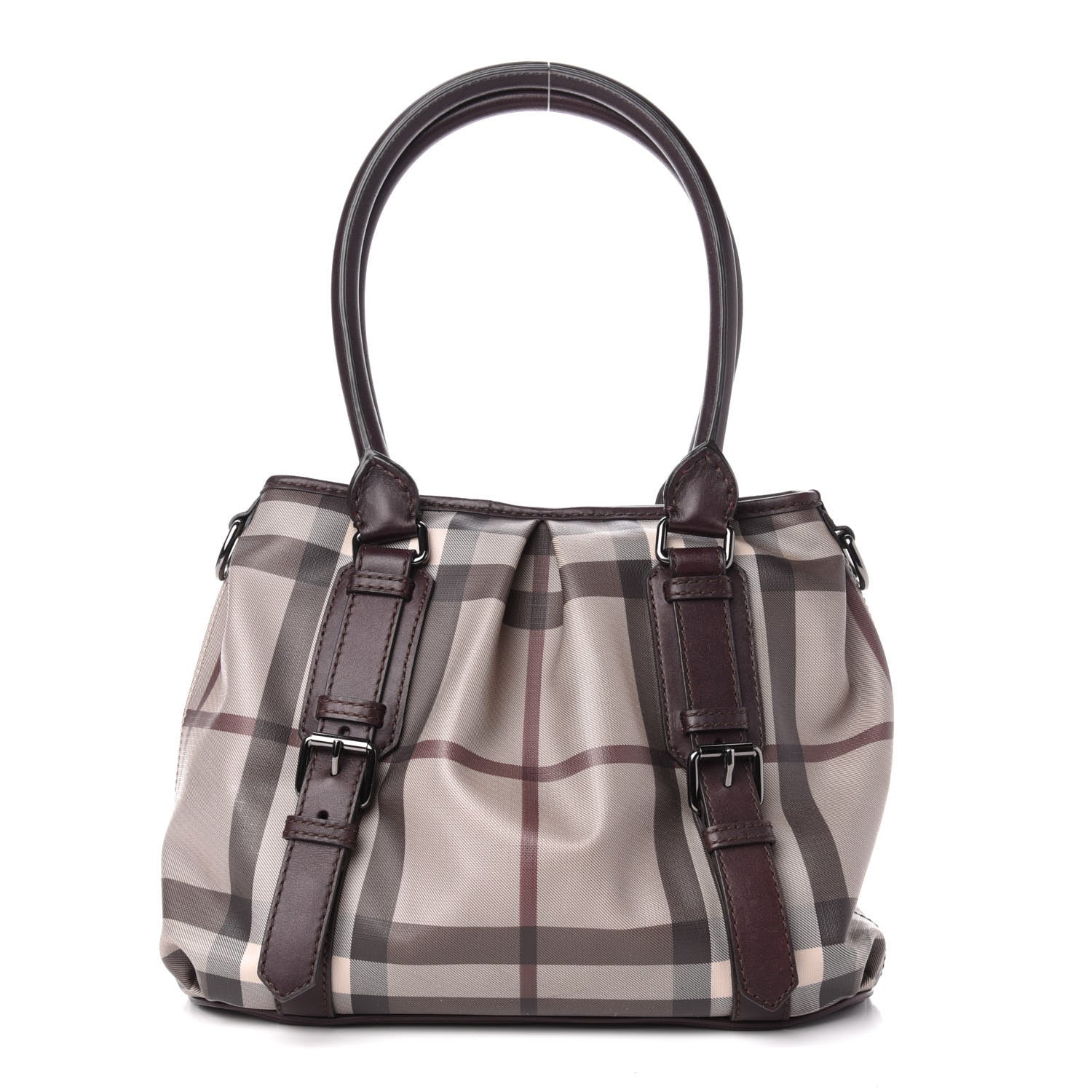 Burberry Smoked Check Small Northfield Tote Plum 1 of 10