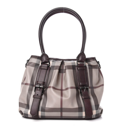 Burberry Smoked Check Small Northfield Tote Plum 1 of 10