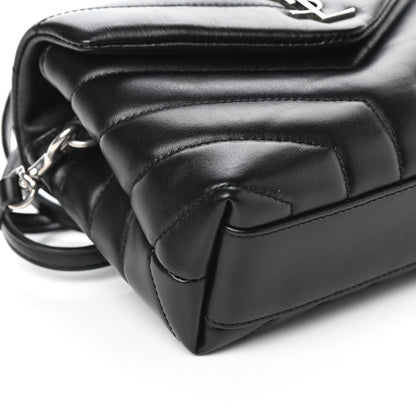 Saint Laurent Calfskin Y Quilted Monogram Toy Loulou Crossbody Bag Black 8 of 9