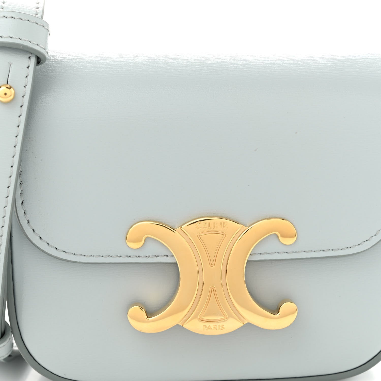 Celine Shiny Calfskin Mini Claude Soft Blue 8 of 10