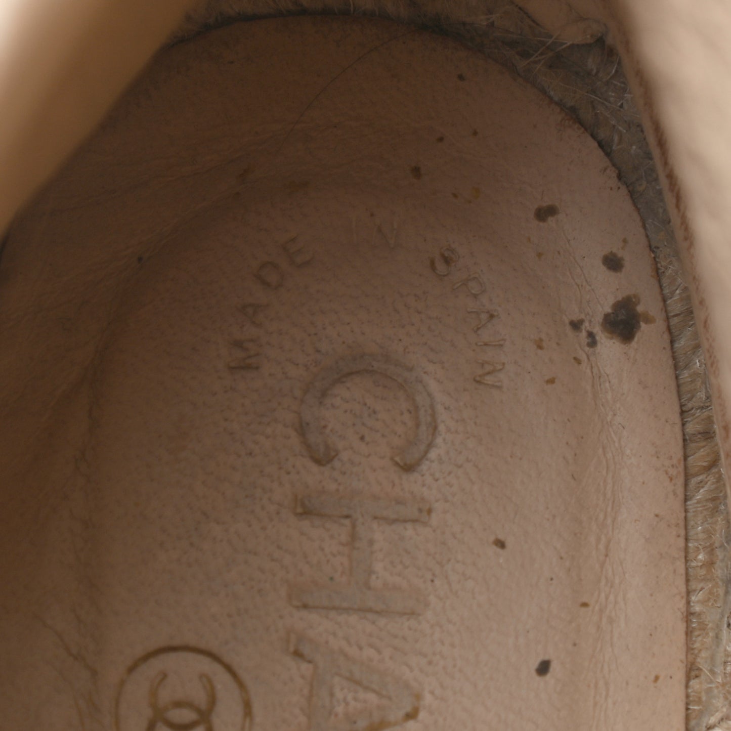 Crackled Calfskin High Top Espadrilles 41 Light Beige Black