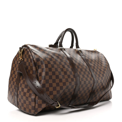 Louis Vuitton Damier Ebene Keepall Bandouliere 55 2 of 12