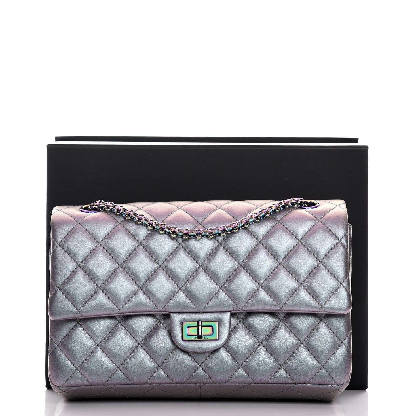 Iridescent Lambskin Quilted 2.55 Reissue 226 Flap Light Purple