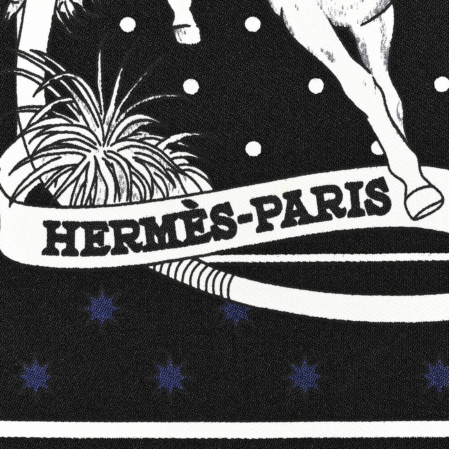 Silk Les Mustangs Bandana 55 Marine Black White