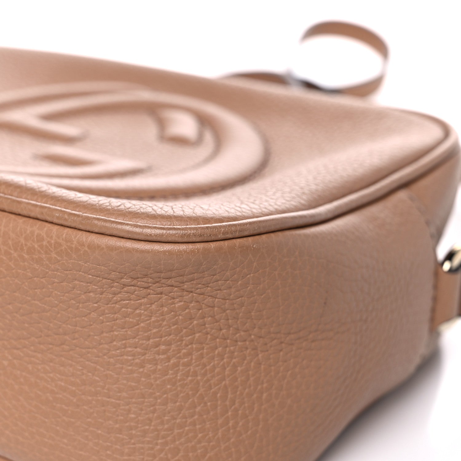 Gucci Pebbled Calfskin Small Soho Disco Bag Camelia 18 of 35