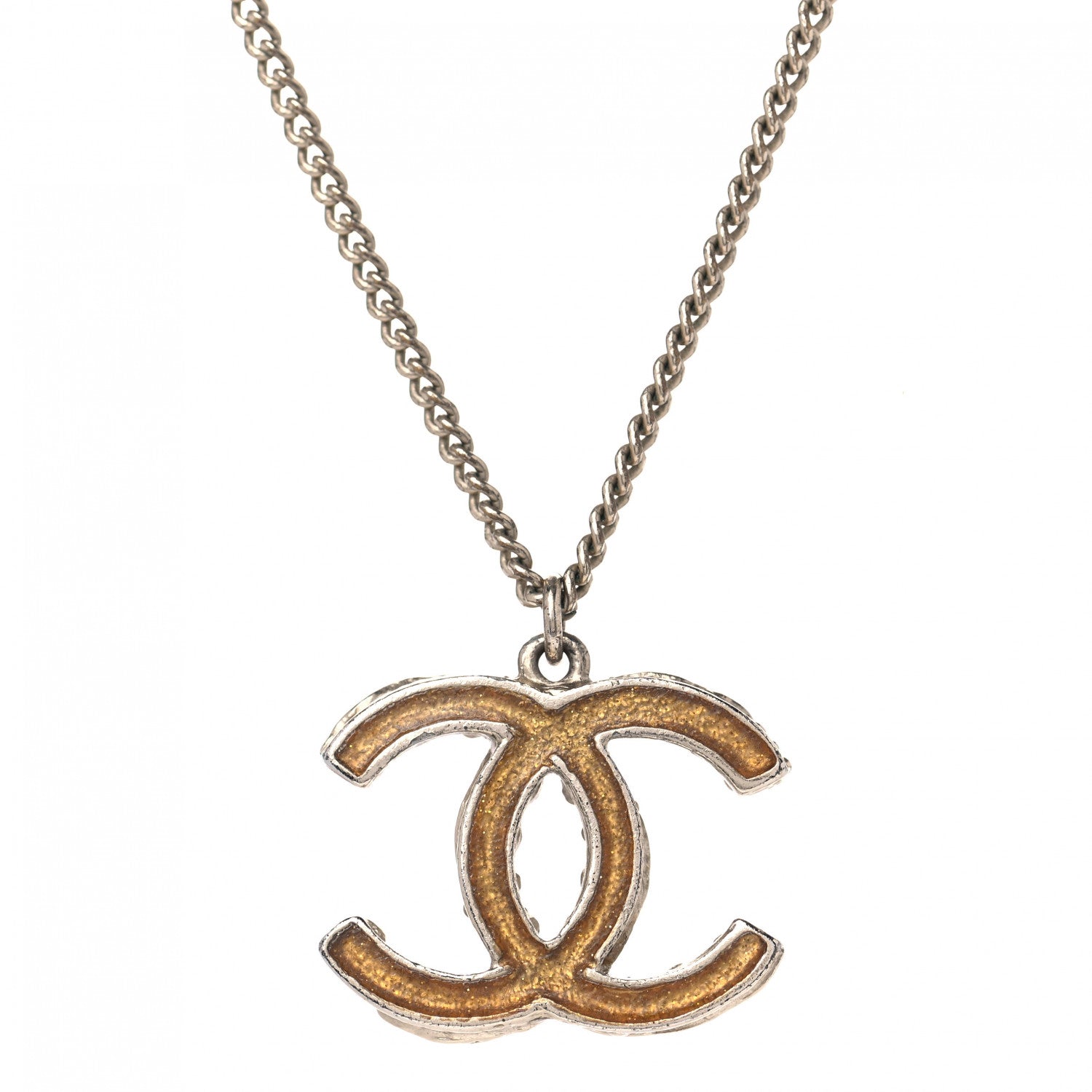 Chanel Pearl CC Pendant Necklace Light Gold 4 of 4