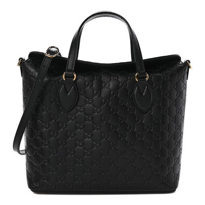 Gucci Guccissima Linea A Foldover Tote Black 1 of 9