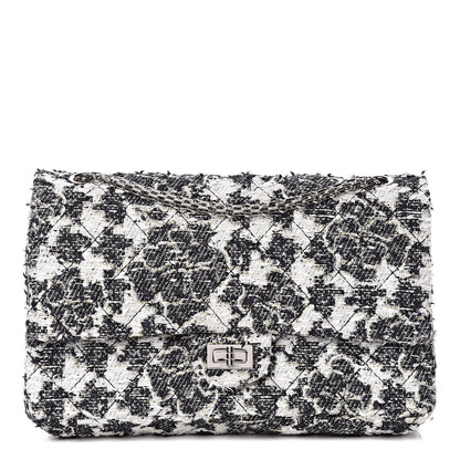 Chanel Tweed Camellia Quilted 2.55 Reissue 226 Flap Ecru 1 of 10
