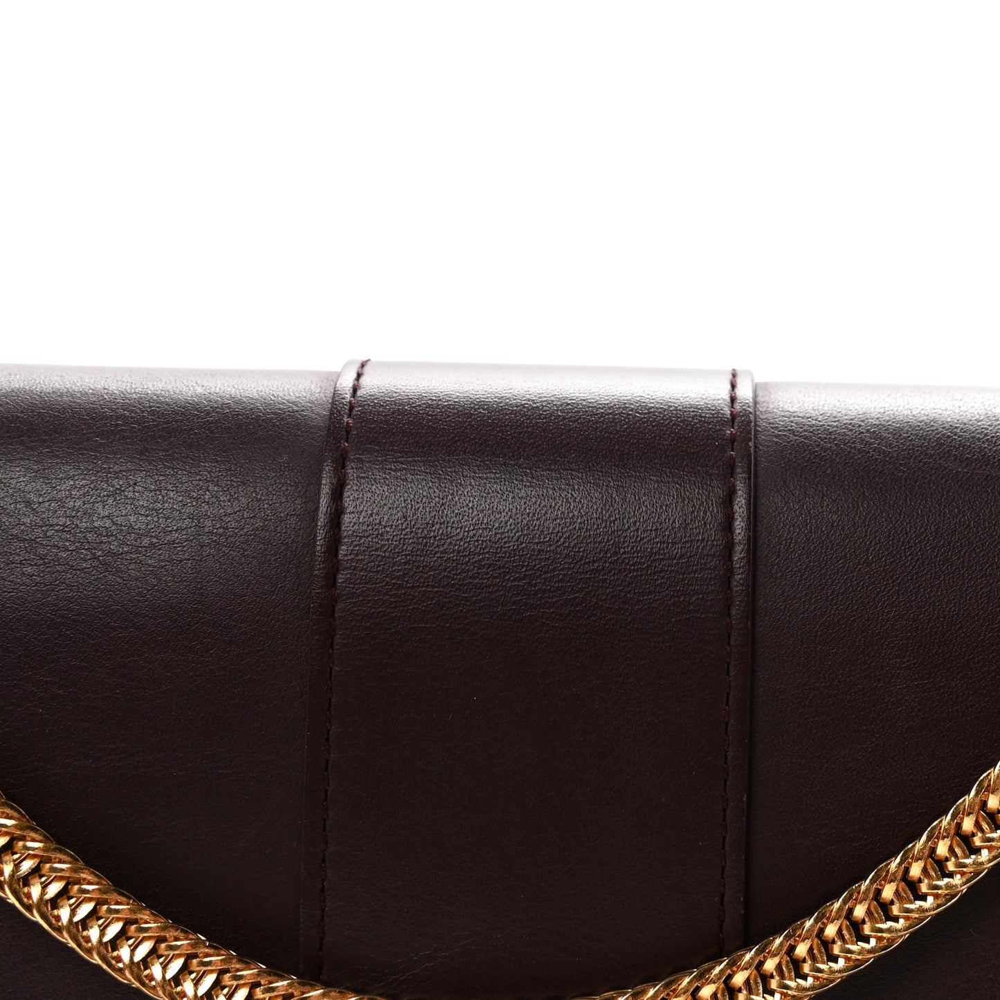 Calfskin Classic Y Ligne Chain Wallet Wine