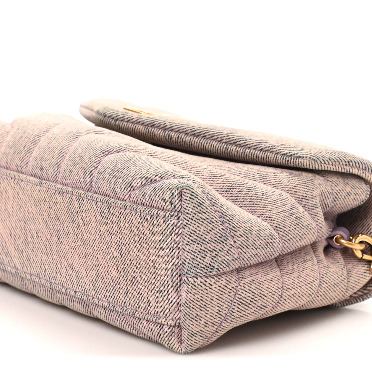 Saint Laurent Denim Y Quilted Monogram Toy Loulou Crossbody Bag Bleached Lilac 10 of 10