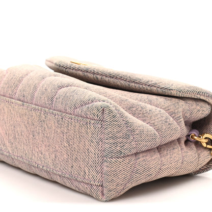 Saint Laurent Denim Y Quilted Monogram Toy Loulou Crossbody Bag Bleached Lilac 10 of 10