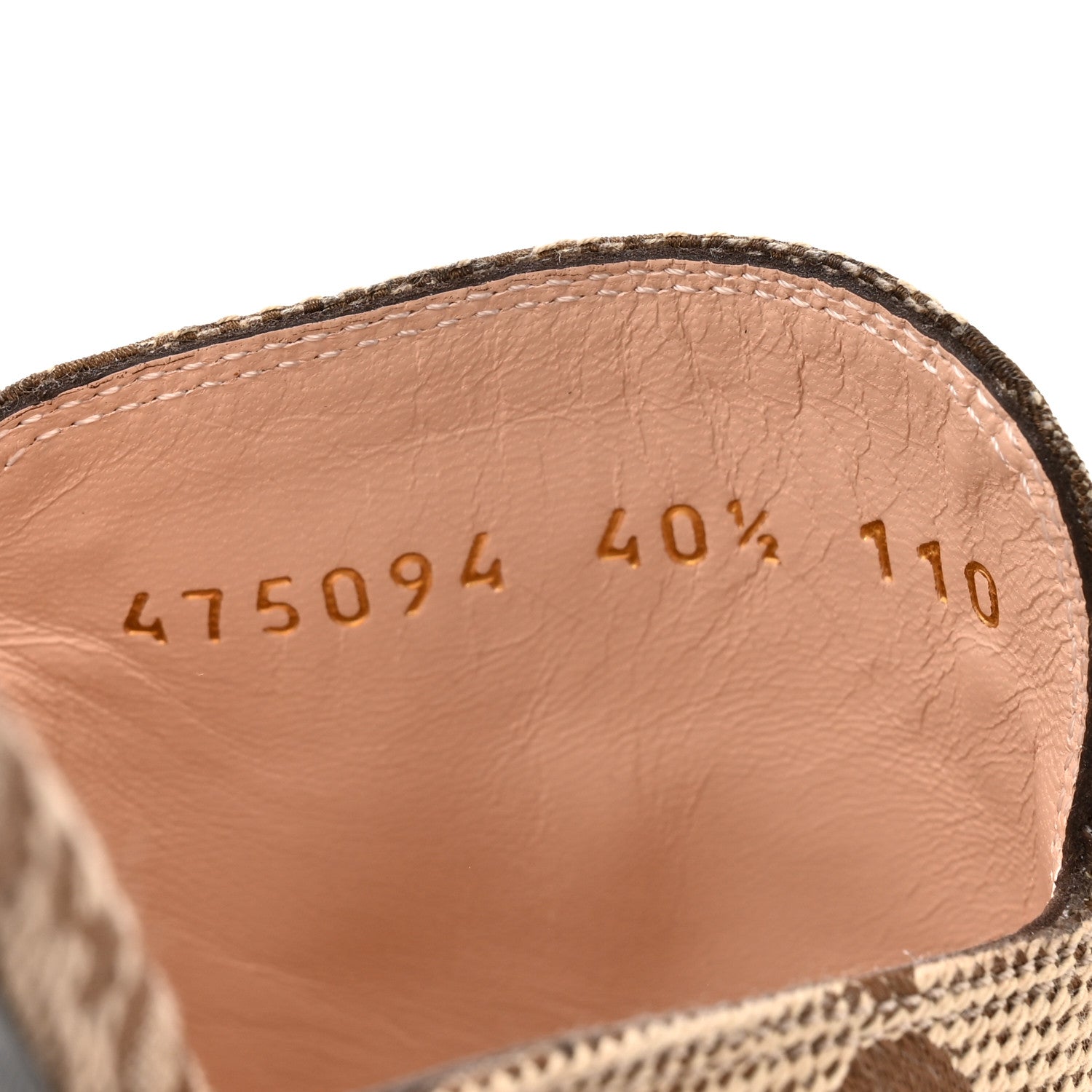 Gucci Monogram Jumbo GG Malaga Kid Womens Princetown Slippers 40.5 Camel Ebony New Acero Beige 8 of 8