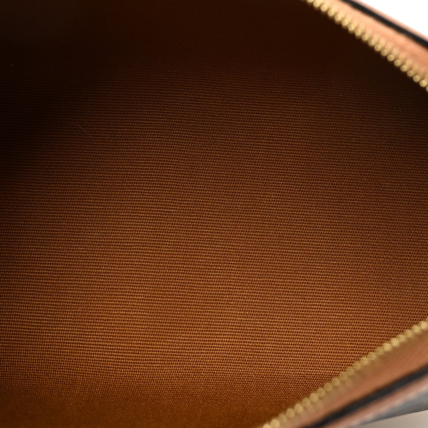 Celine Triomphe Canvas Lambskin Clutch On Chain Tan 5 of 9