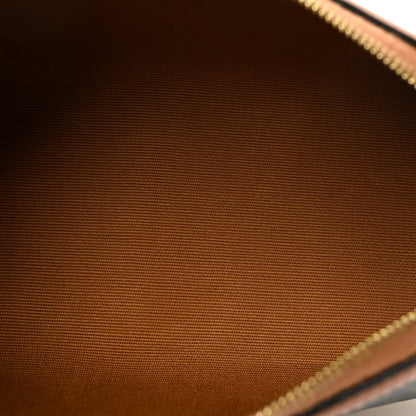 Celine Triomphe Canvas Lambskin Clutch On Chain Tan 5 of 9