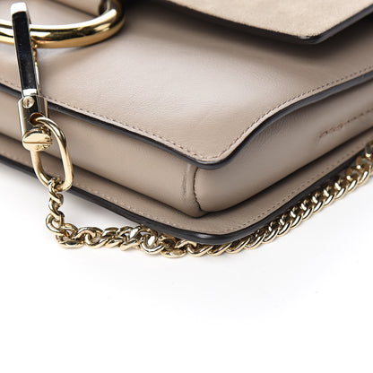 Chloe Suede Calfskin Small Faye Shoulder Bag Motty Grey 9 of 11