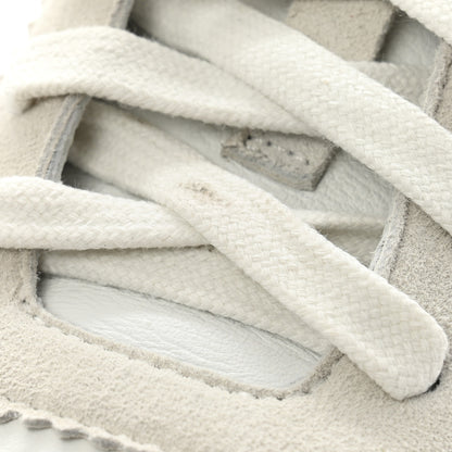 Hermes Goatskin Suede Goatskin Bouncing Sneakers 36.5 White Black 10 of 13