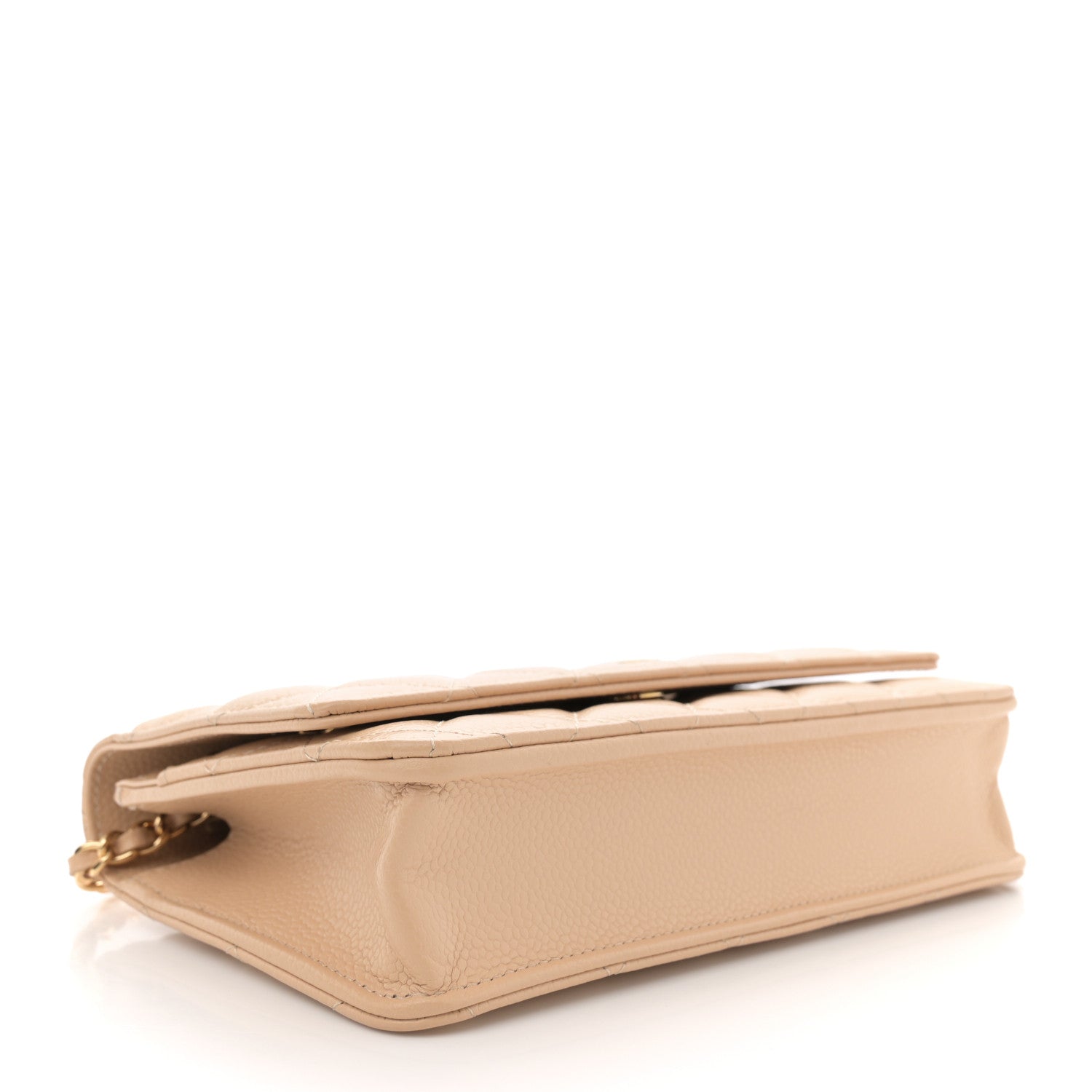 Chanel Caviar Quilted Wallet On Chain WOC Beige 4 of 11