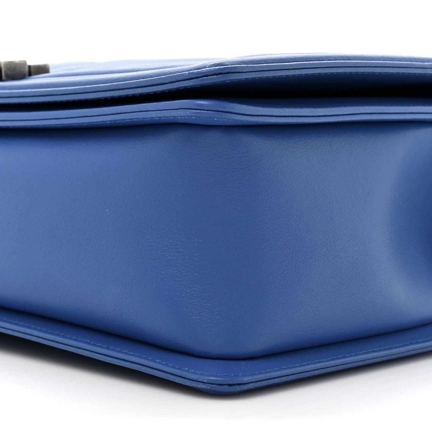 Lambskin Chevron Quilted New Medium Boy Flap Bright Blue