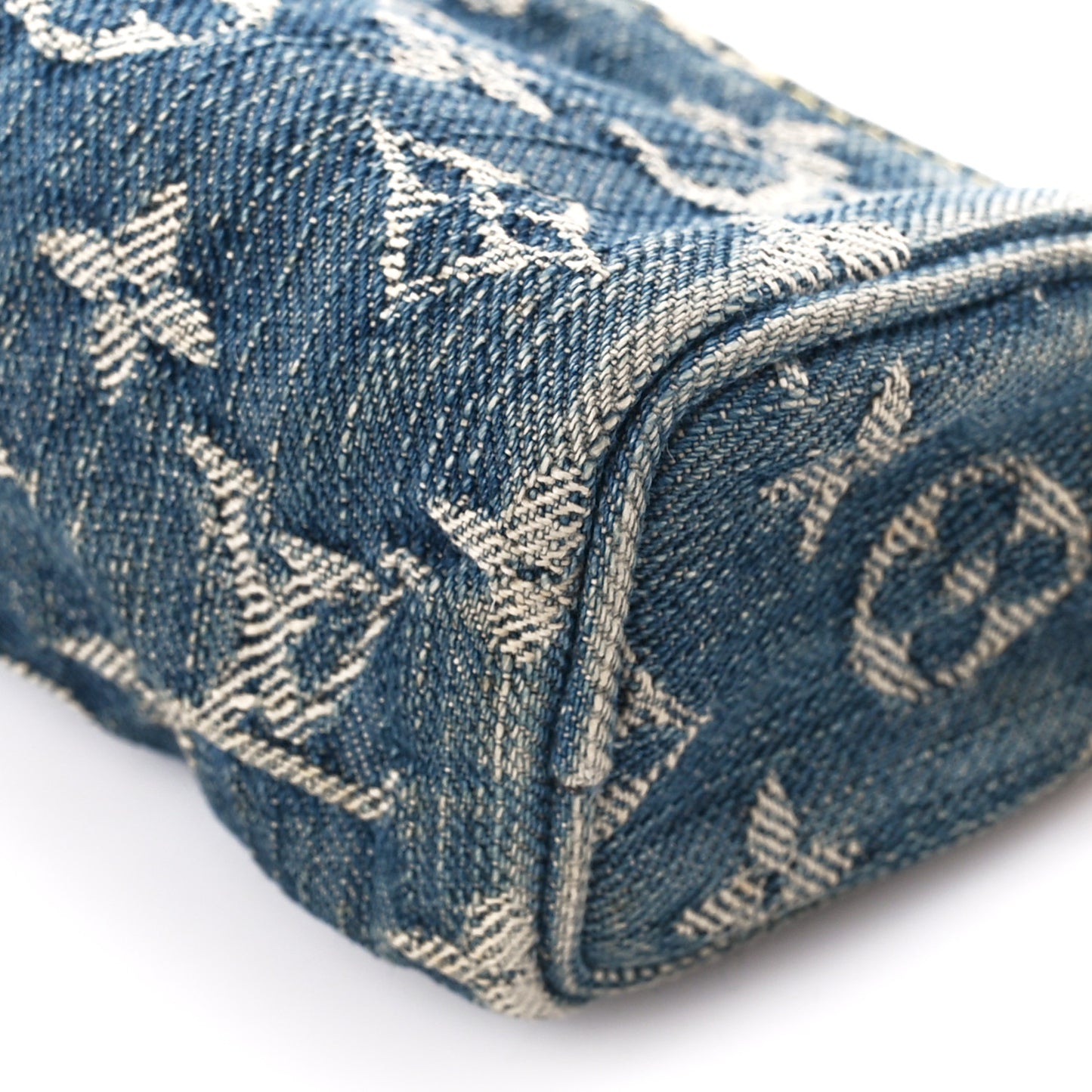 Monogram Denim Pochette Speedy PM Key Holder Blue
