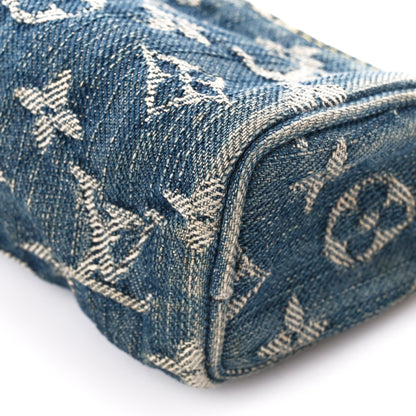 Louis Vuitton Monogram Denim Pochette Speedy PM Key Holder Blue 9 of 10