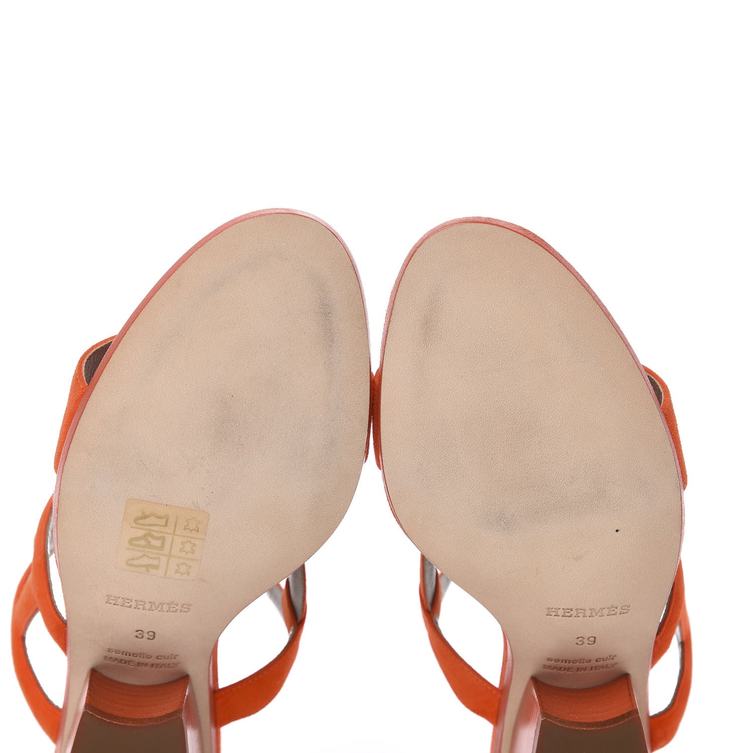 Hermes Suede Goatskin Peace Sandals 39 6 of 10
