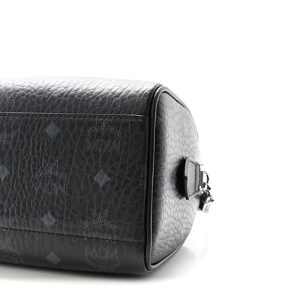 MCM Visetos Small Ella Boston Bag Black 9 of 9