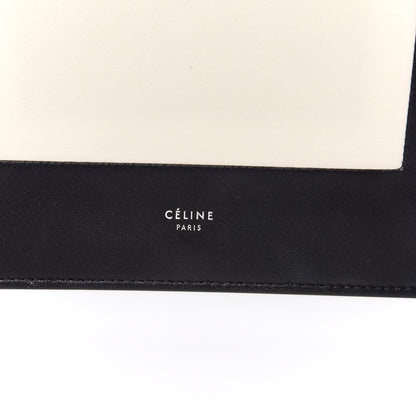 Celine Smooth Lambskin Frame Evening Chain Clutch Black White 13 of 13
