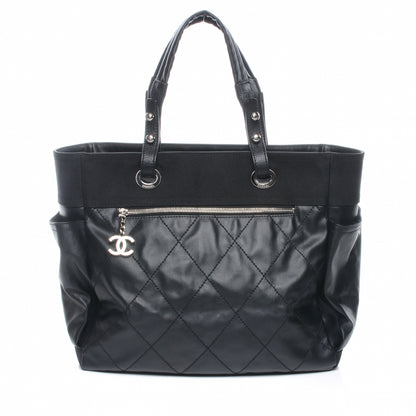 Chanel Coated Canvas Large Paris Biarritz Tote Black 1 of 8