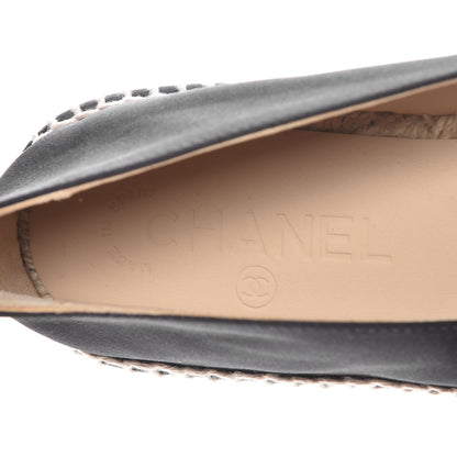 Chanel Satin CC Espadrilles 38 Black 8 of 10