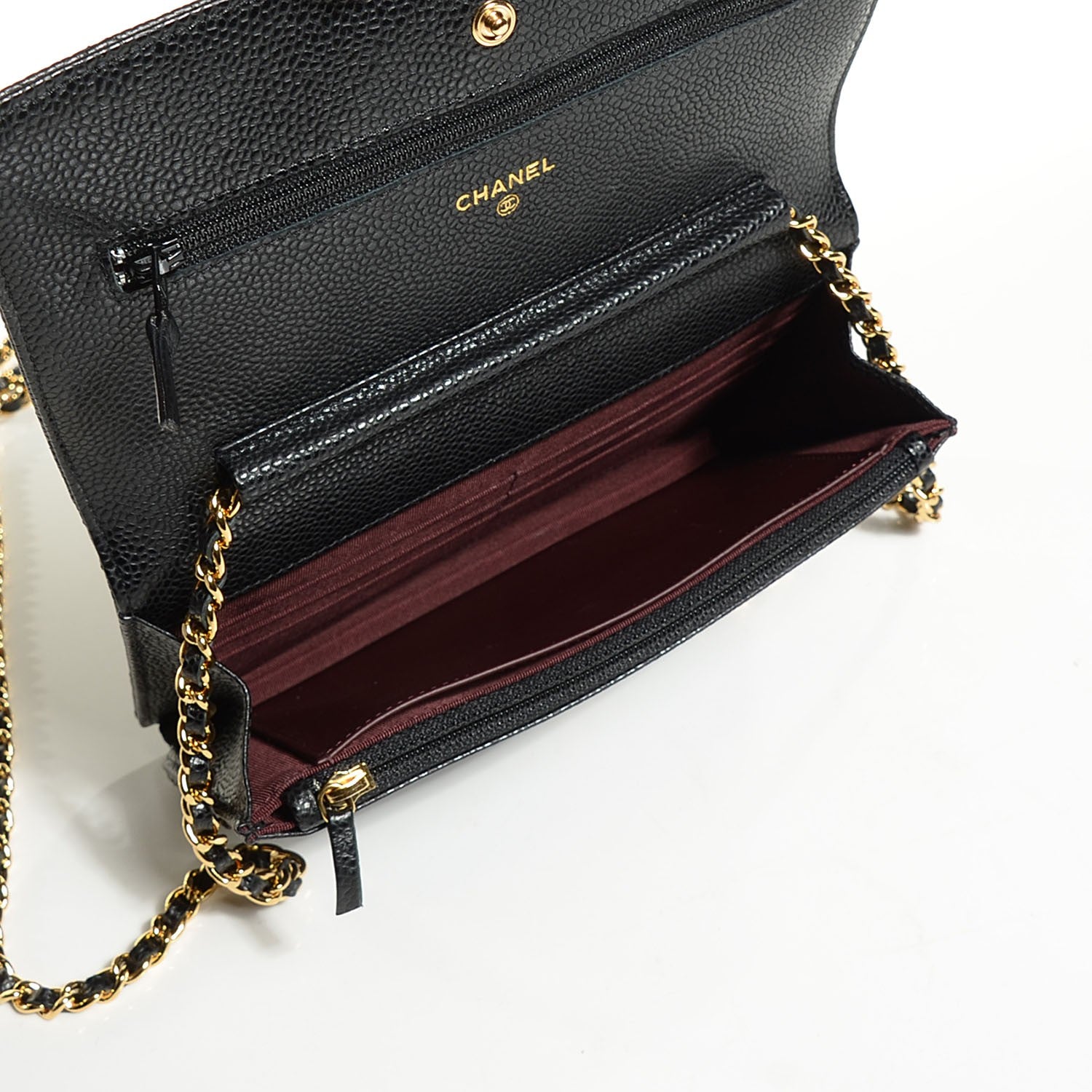 Chanel Caviar Quilted Wallet On Chain WOC Black 5 of 8
