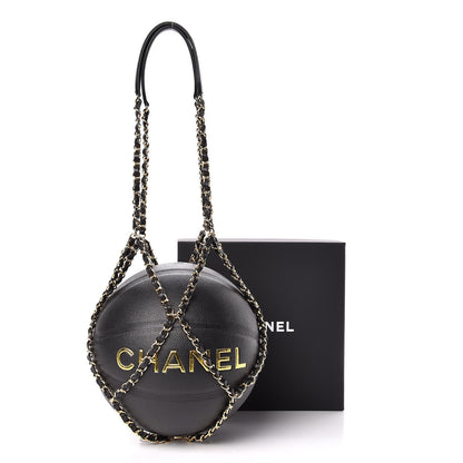 Chanel Lambskin Chain Net and Basketball Black Dark Gold 10 of 10