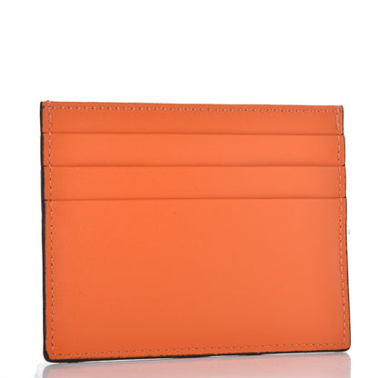 Fendi Vitello Liberty Studded Bi-Color Card Holder Camelia Papaya 3 of 8
