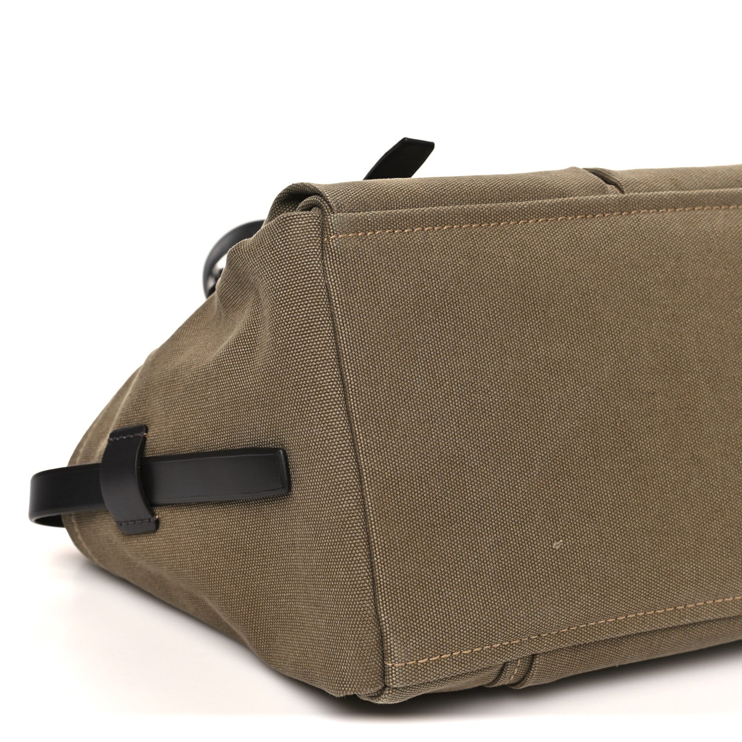 Prada Canvas Calfskin Large Route Shoulder Bag Forest Green 7 of 8