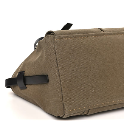 Prada Canvas Calfskin Large Route Shoulder Bag Forest Green 7 of 8