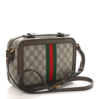 Gucci GG Supreme Monogram Web Small Ophidia Top Handle Shoulder Bag Brown 2 of 8