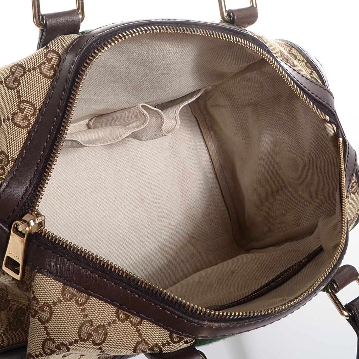 Gucci Monogram Vintage Web Medium Boston Dark Brown 9 of 9