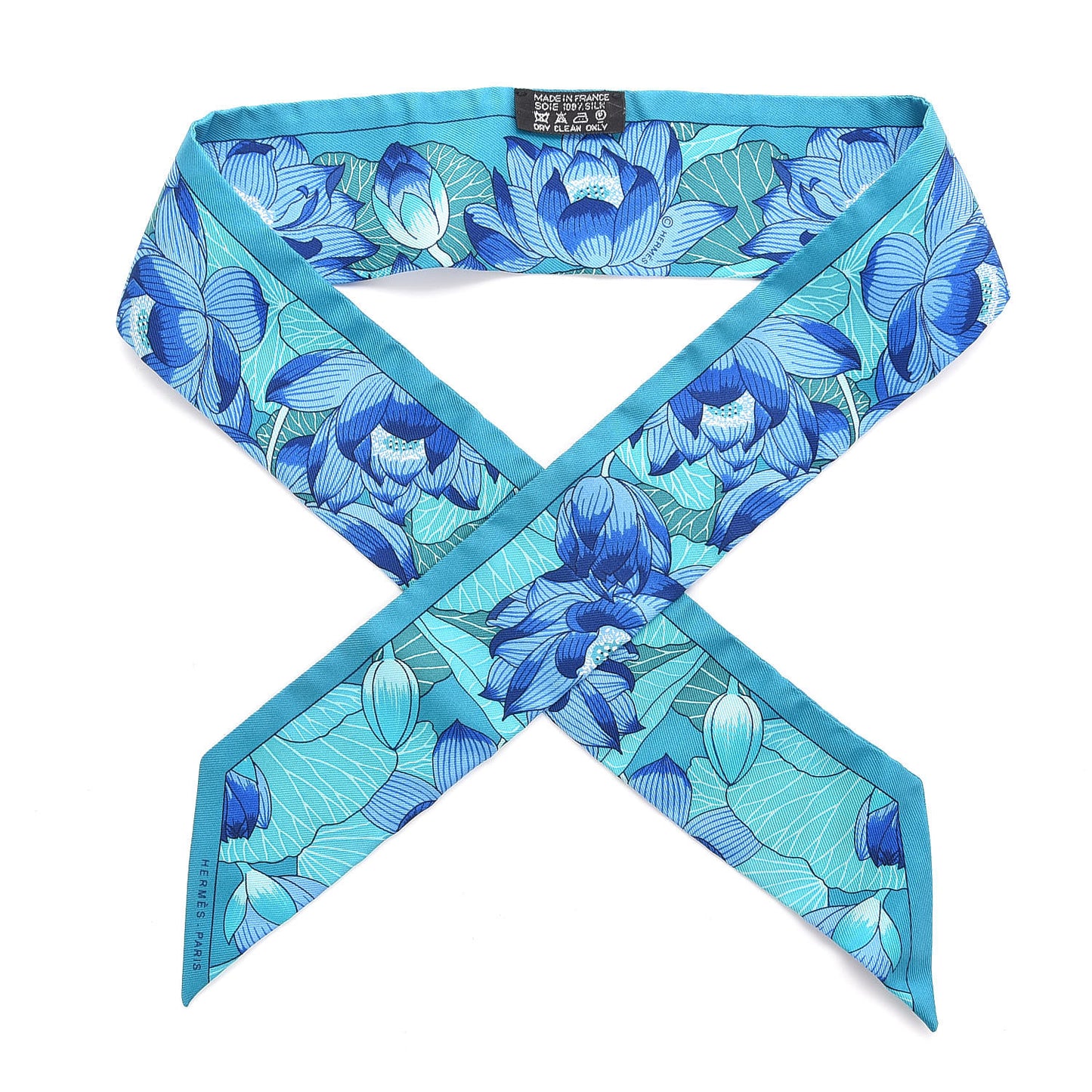 Silk Fleurs de Lotus Twilly Canard Bleu Dur Turquoise
