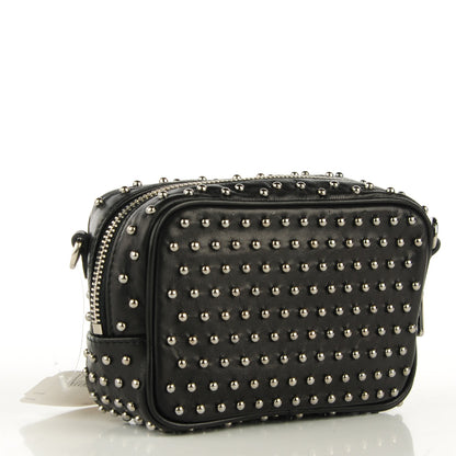 Prada Calfskin Studded Crossbody Bag Nero Black 3 of 10