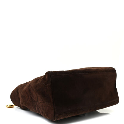 Christian Dior Suede Cannage Medium Lady Dior Brown 3 of 8
