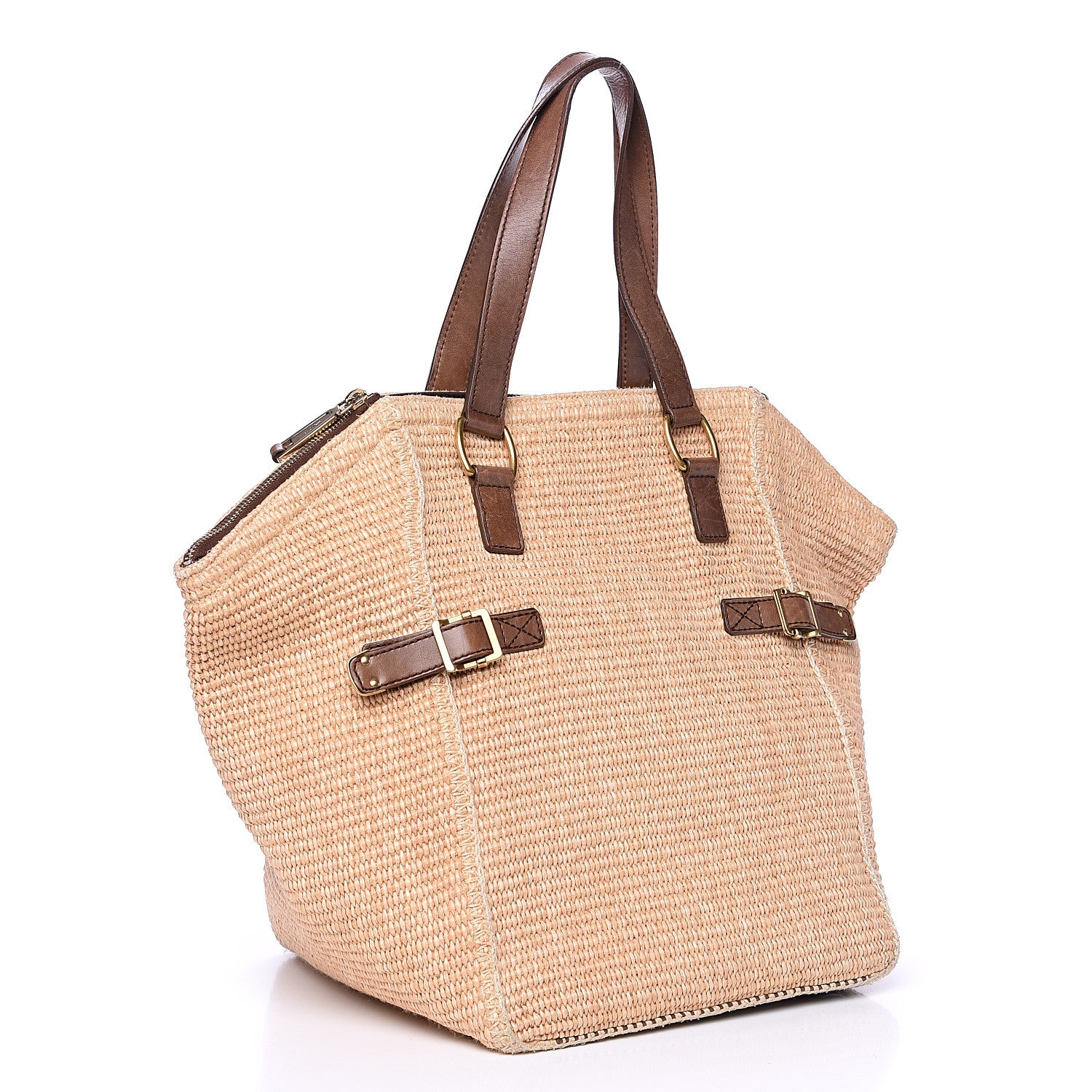 Saint Laurent Straw Raffia Medium Downtown Tote Beige 2 of 15