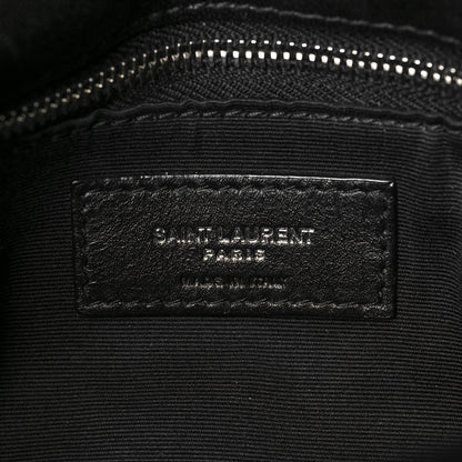 Saint Laurent Lambskin Quilted Small Loulou Puffer Monogram Chain Satchel Black 6 of 7